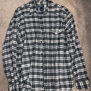 Men’s Large Flannel Grey Black and White